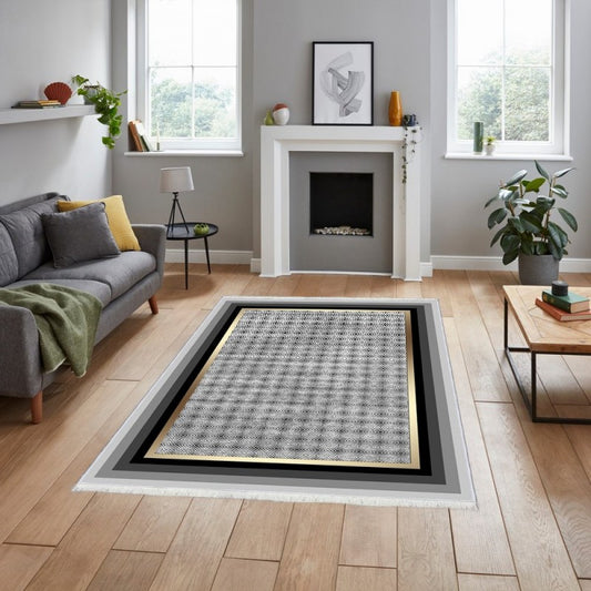 Carpet 829 Gray & Gold