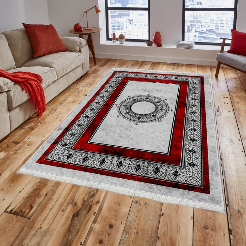 Carpet 833 Red & Gray