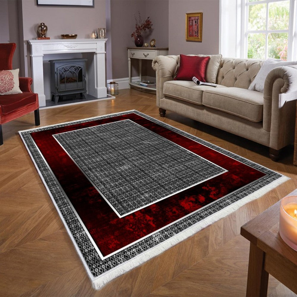 Carpet 841 Red & Gray